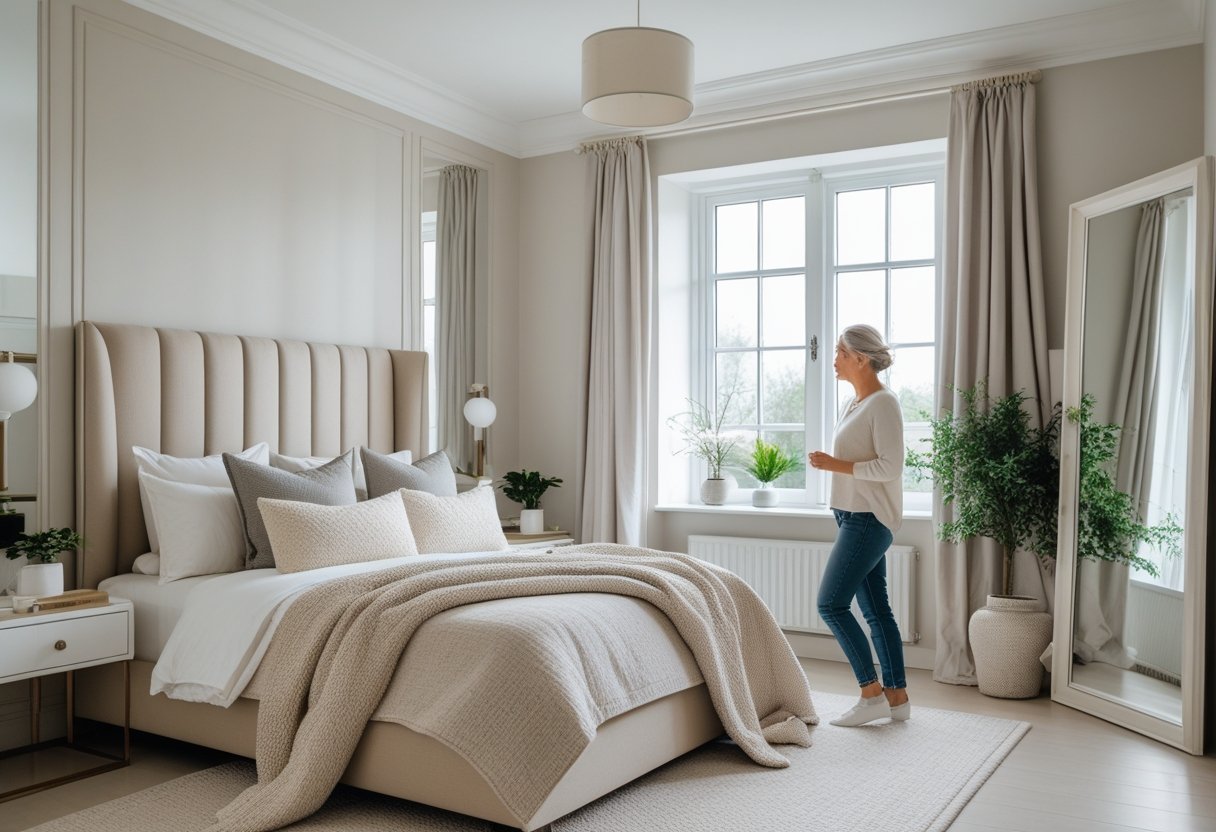 Sådan skaber du et harmonisk soveværelse med sengegavl og stort spejl